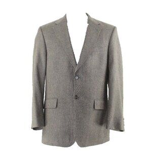 Taylor Henry Tailored 40R Olive Blue 100% Silk Acetate Lined Blazer Jacket